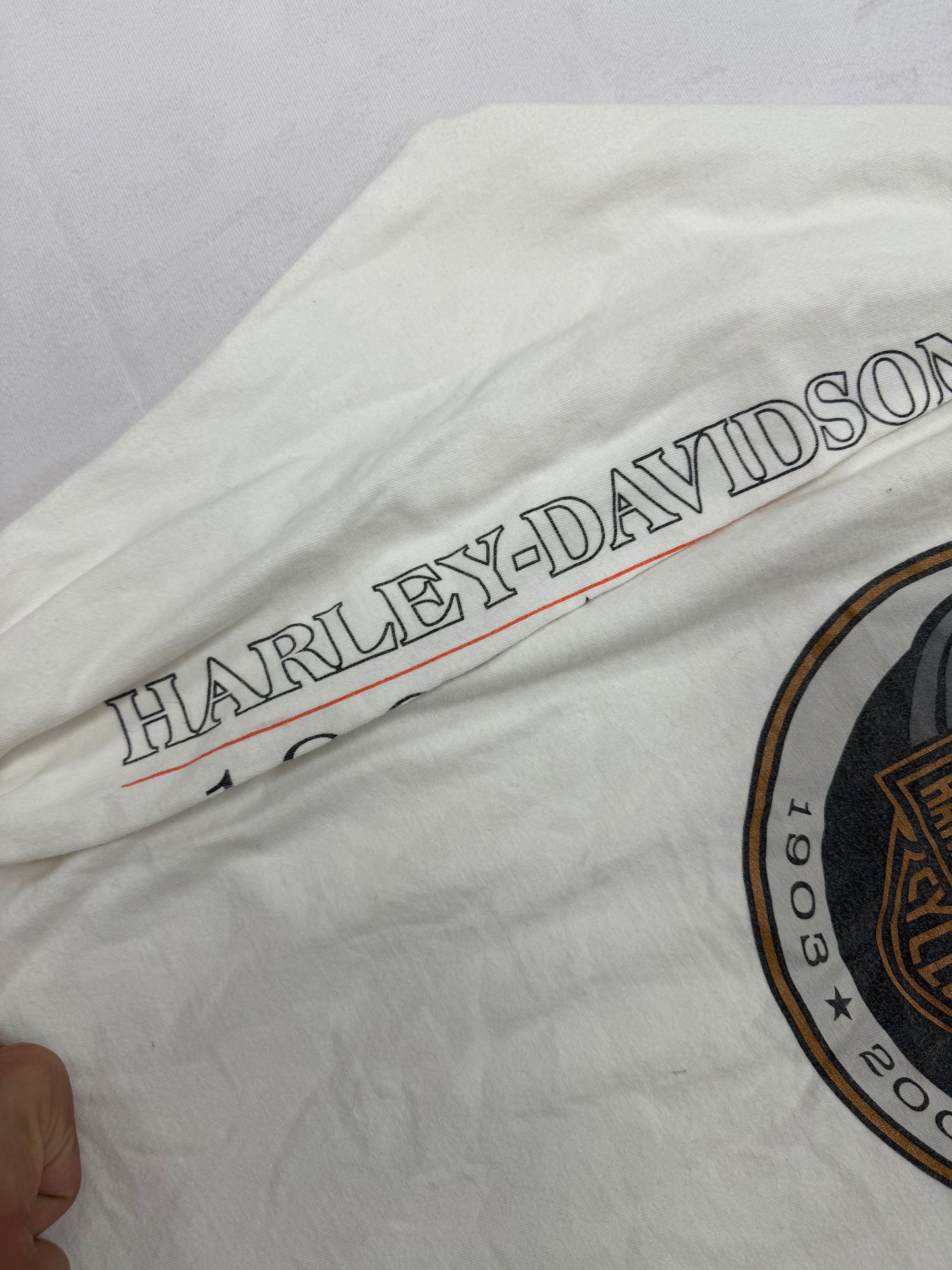 Vintage Harley Davidson Biker Logo 2008 Longsleeve Tee(Large)