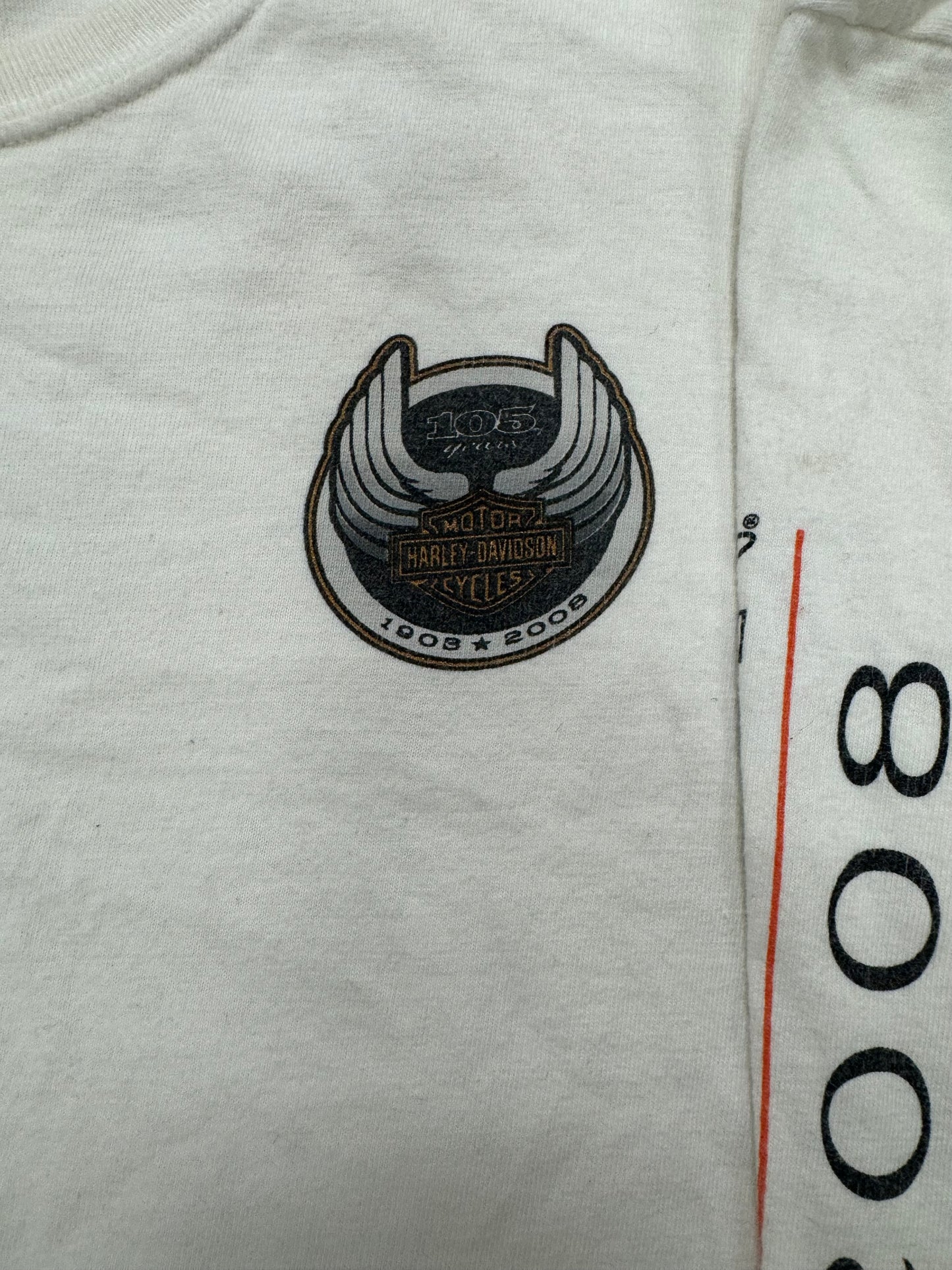 Vintage Harley Davidson Biker Logo 2008 Longsleeve Tee(Large)