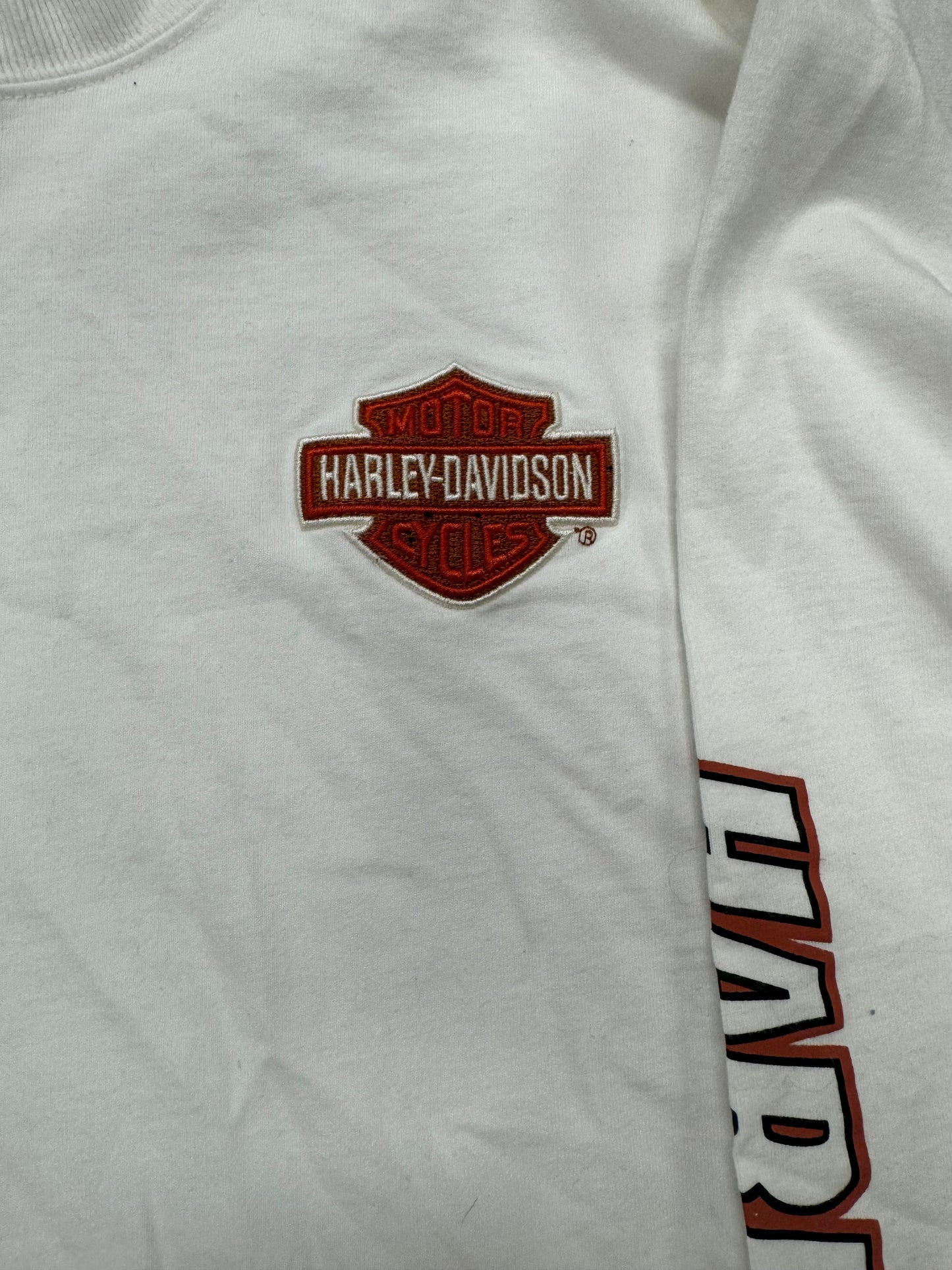 Vintage Harley Davidson Biker Logo Crewneck Sweatshirt(XL)