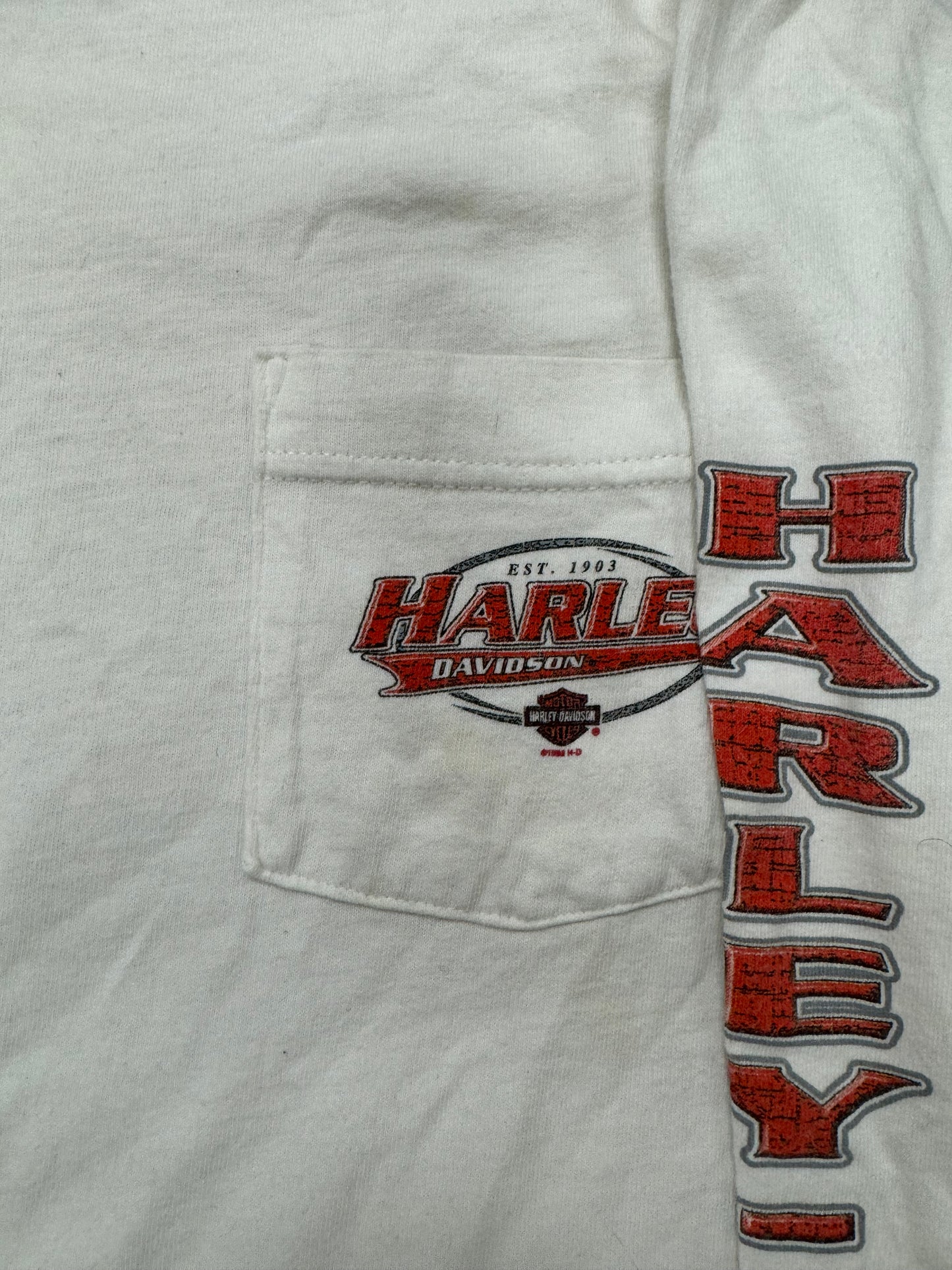 Vintage Harley Davidson Biker Logo Florida Longsleeve Tee(Medium)