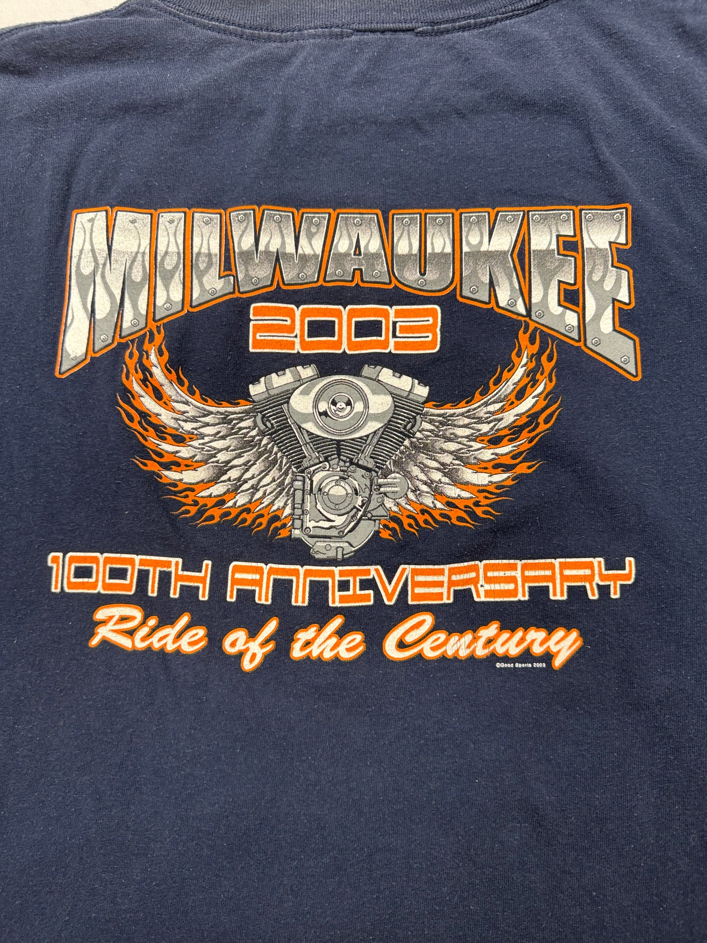 Vintage 2003 Auto Car Racing Logo Milwaukee Tee(XXL)