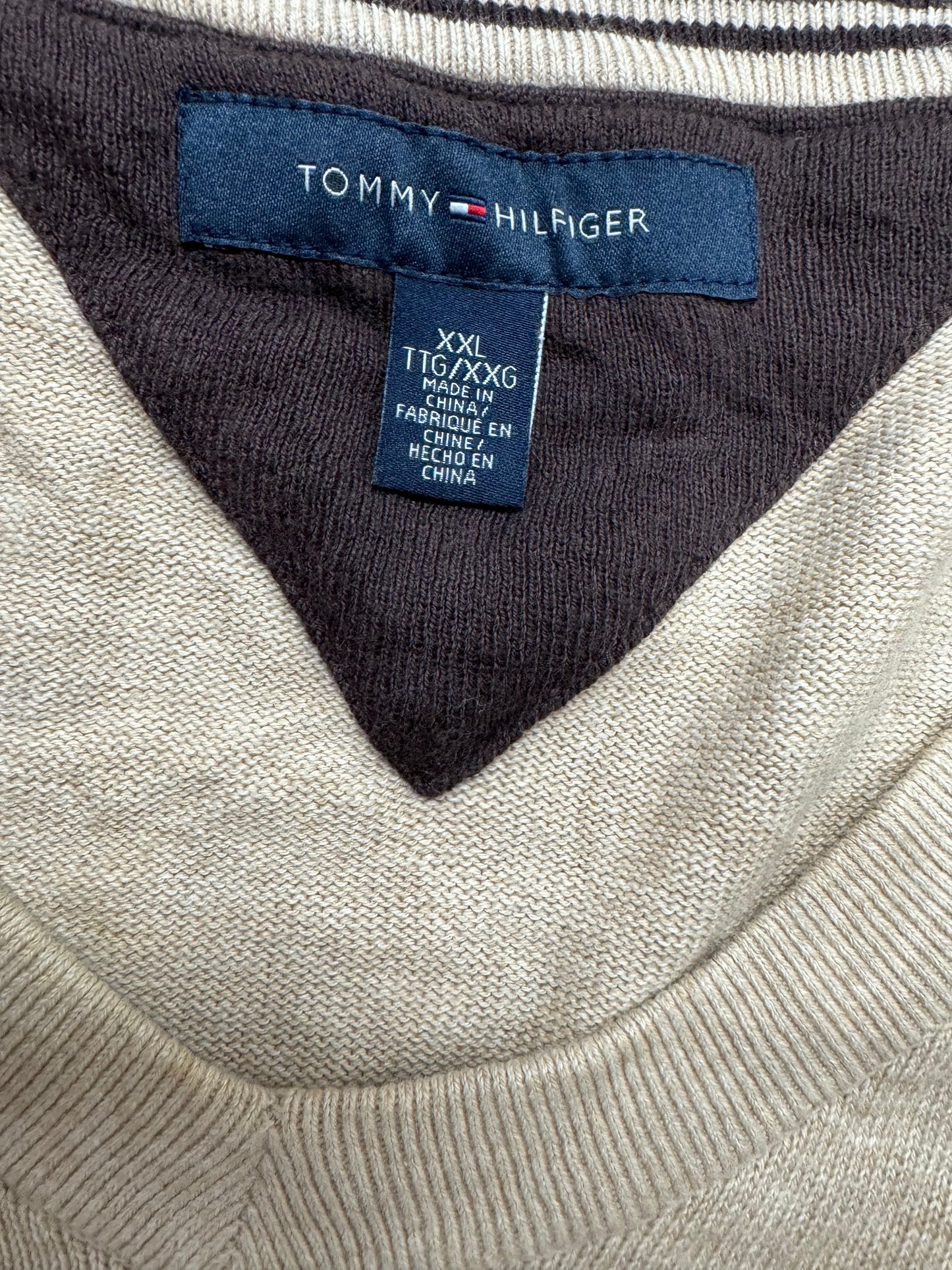 Vintage Tommy Hilfiger Logo Knit Crewneck Sweater(XXL)