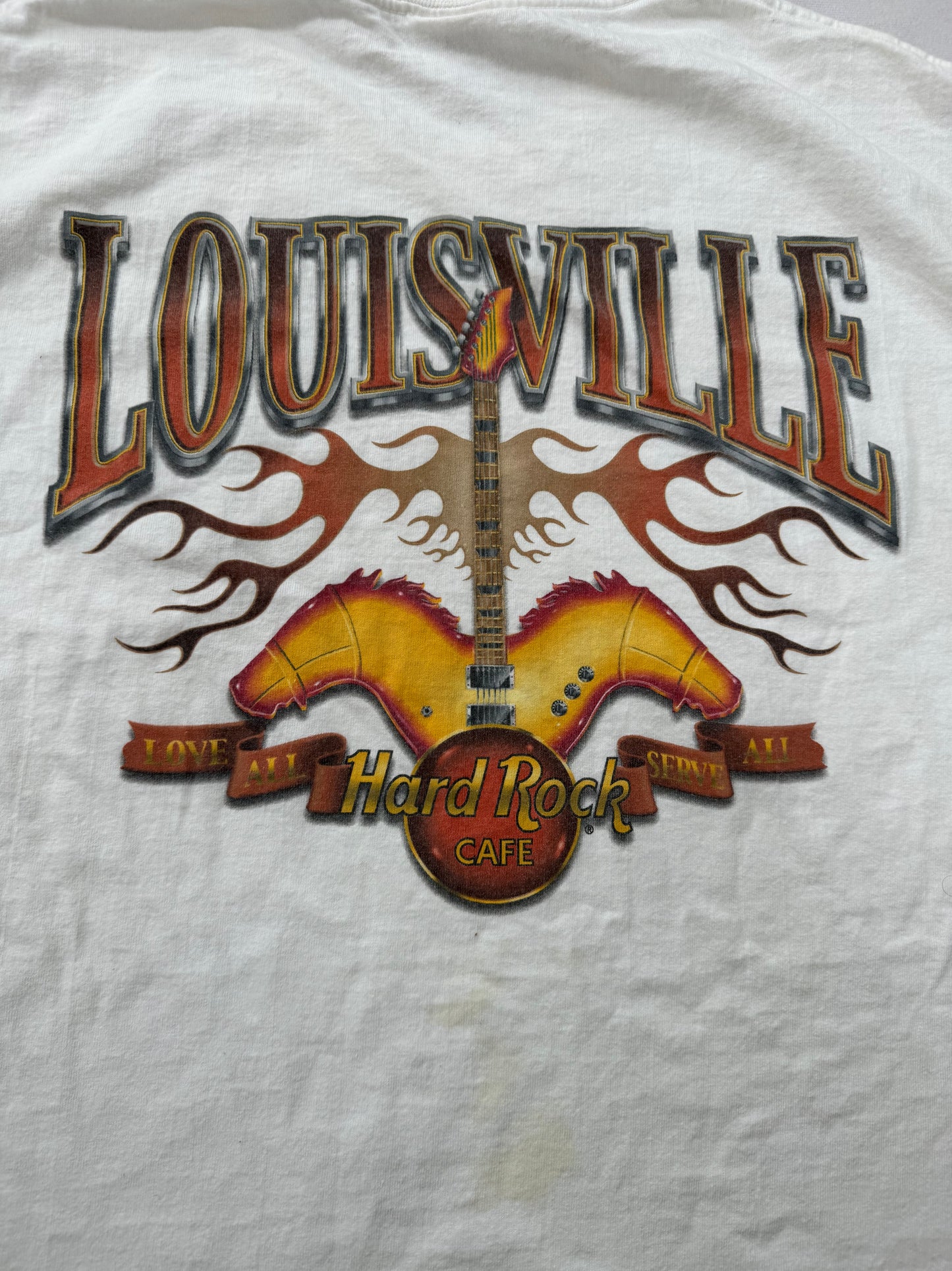 Vintage Hard Rock Cafe Logo Louisville Kentucky Vacation Tee(Large)