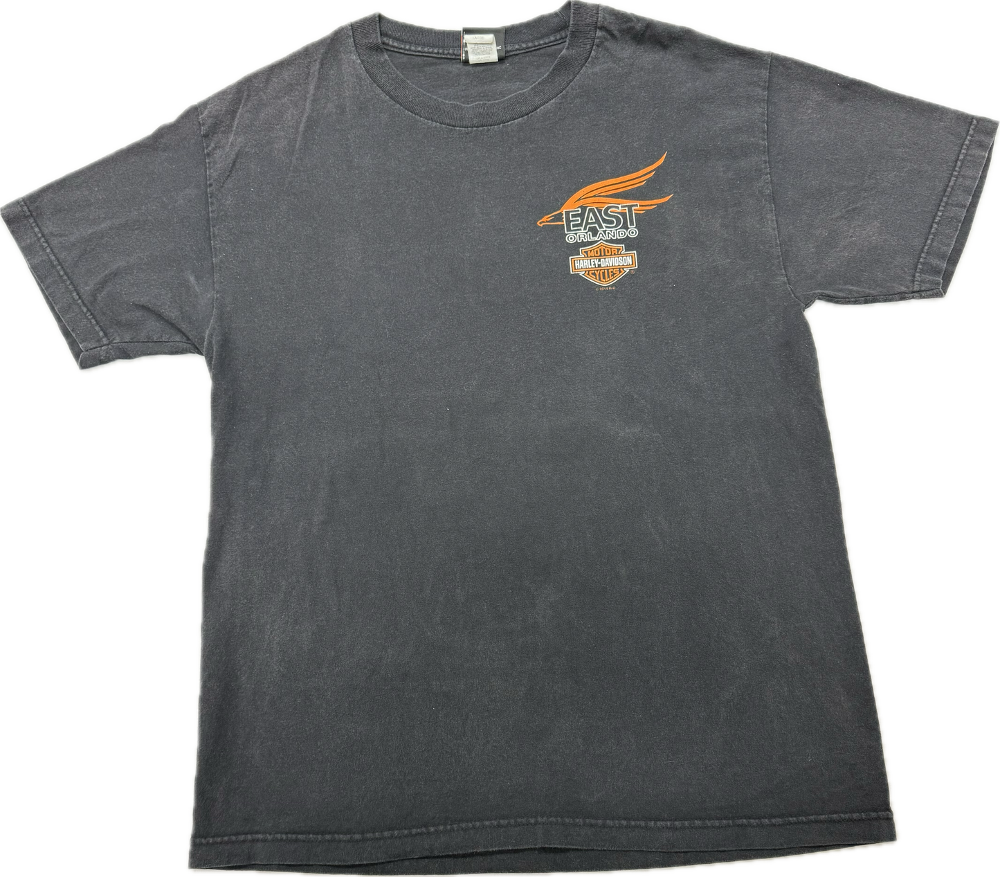 Vintage Harley Davidson Biker Logo Orlando Florida Tee(Large)