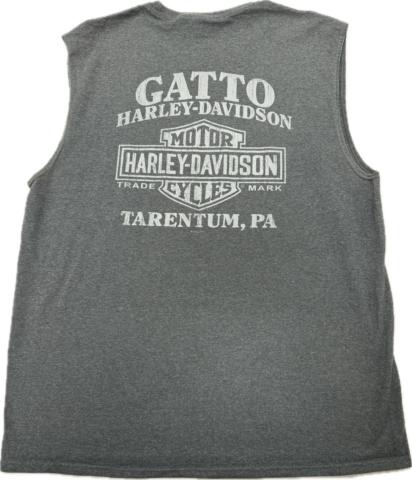 Vintage Harley Davidson Logo Biker Tarentum Pennsylvania Vacation Tank Top(XL)