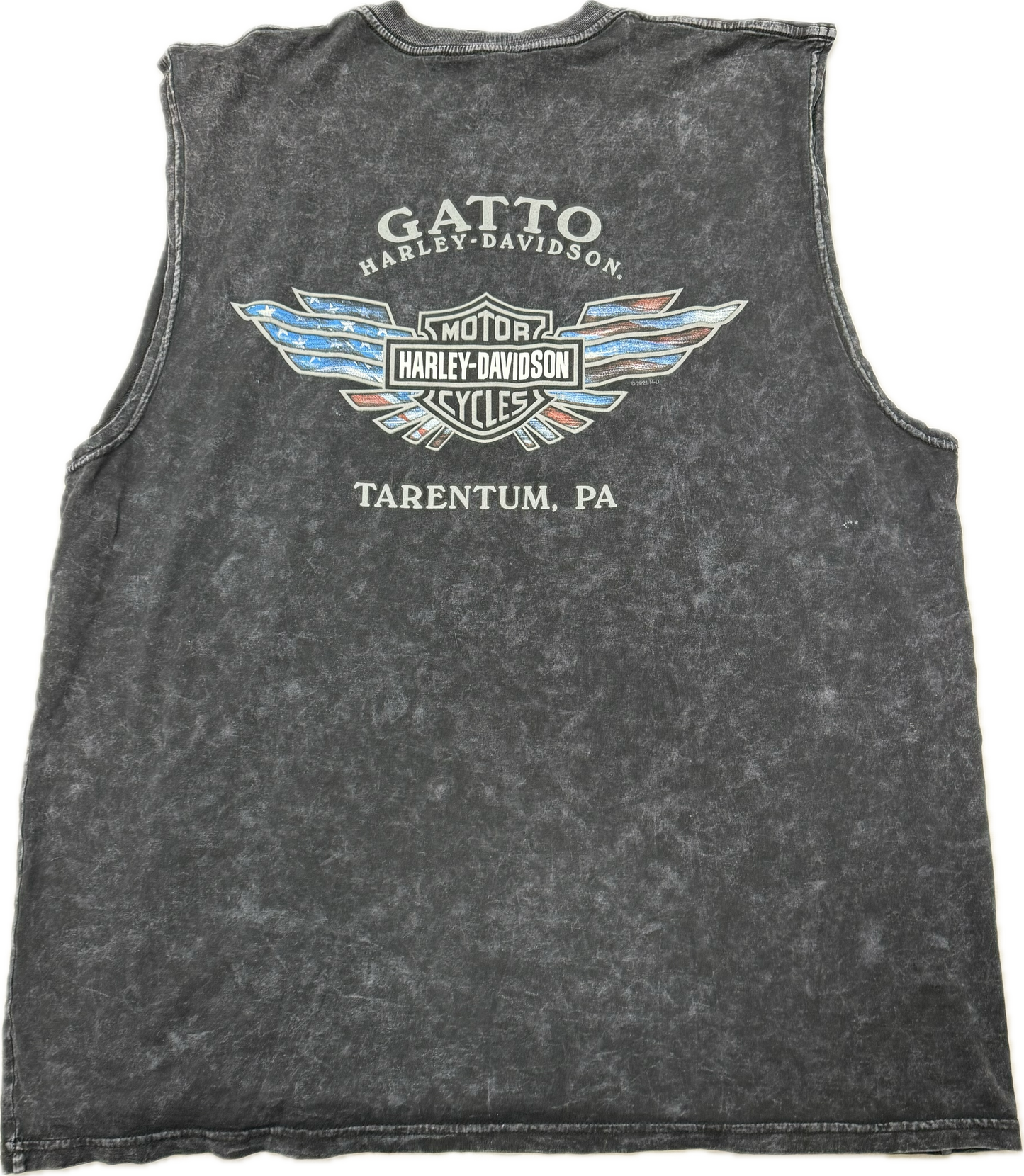 Vintage Harley Davidson Logo Biker Tarentum Pennsylvania Vacation Tank Top(XL)