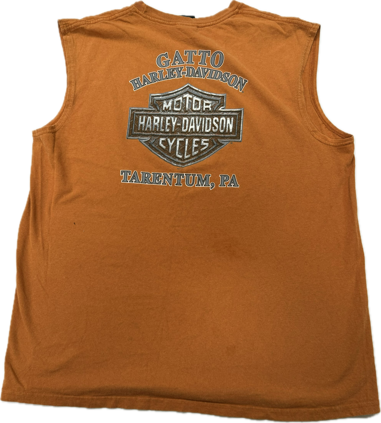 Vintage Harley Davidson Logo Biker Tarentum Pennsylvania Vacation Tank Top(XL)