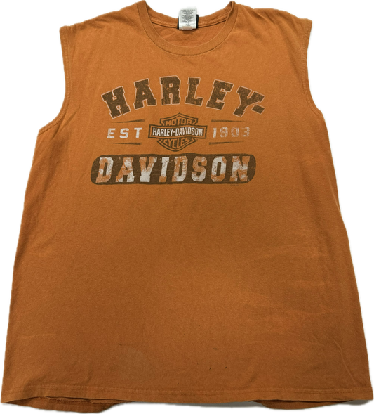 Vintage Harley Davidson Logo Biker Tarentum Pennsylvania Vacation Tank Top(XL)