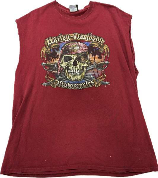 Vintage Harley Davidson Logo Biker Orlando Florida Vacation Tank Top(XL)
