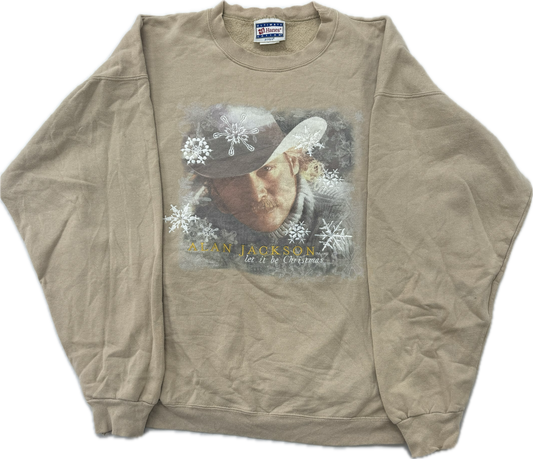 Vintage Alan Jackson Christsmas Crewneck Sweatshirt(Large)