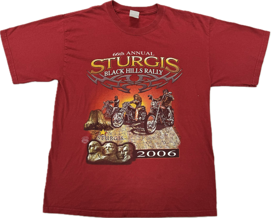 Vintage Sturgis 2006 Black Hills Rally Biker Tee(Large)