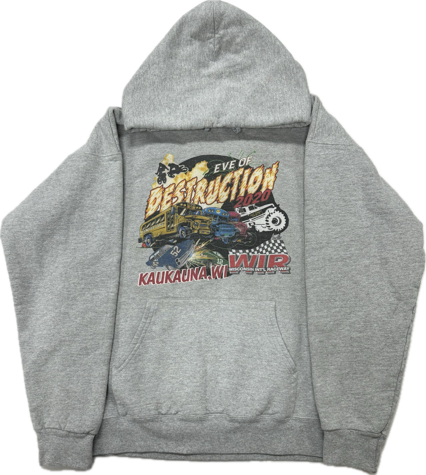 Vintage Eve of Destruction Wisconsin Rally Auto Hooded Sweatshirt(Small)