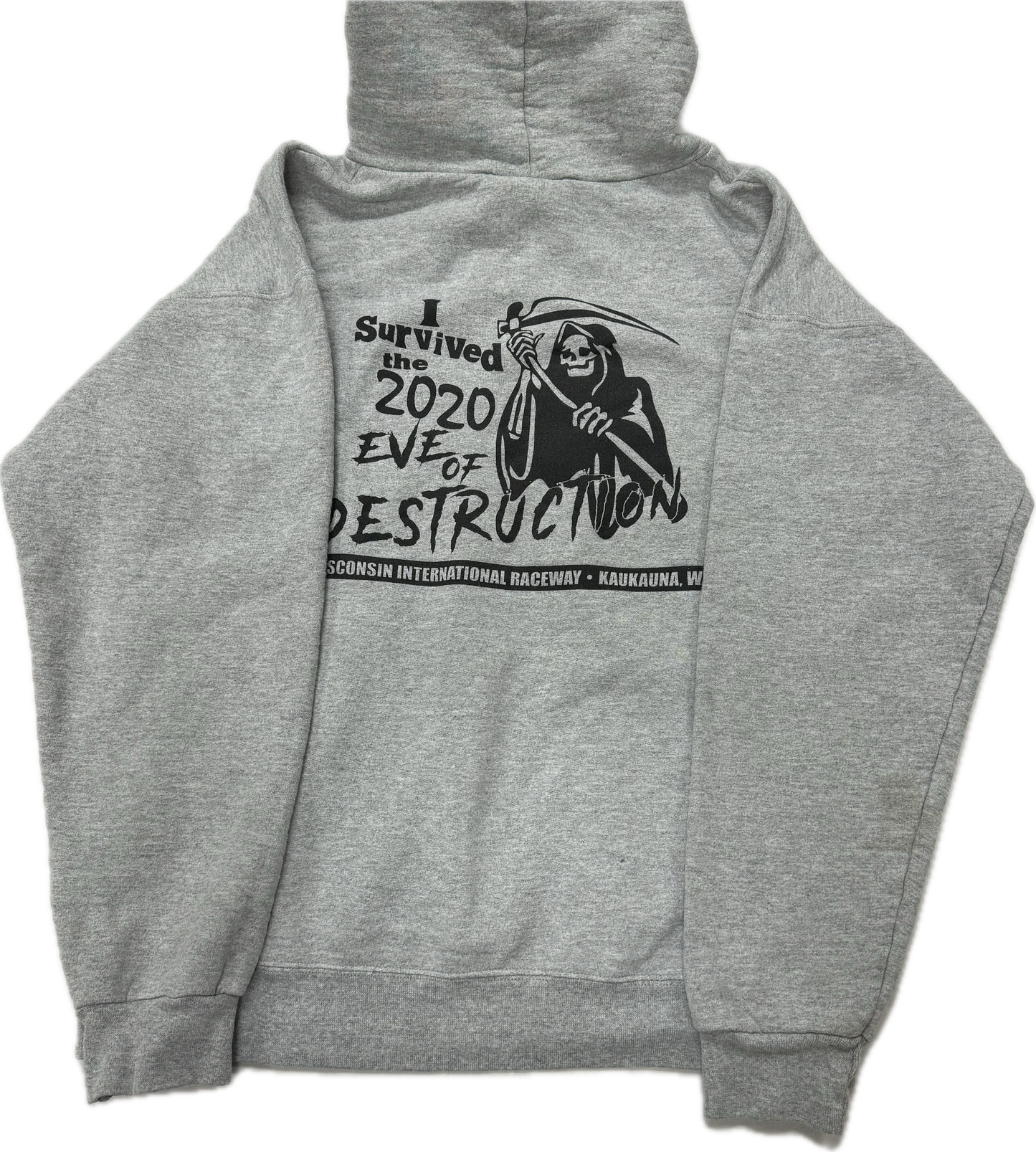 Vintage Eve of Destruction Wisconsin Rally Auto Hooded Sweatshirt(Small)