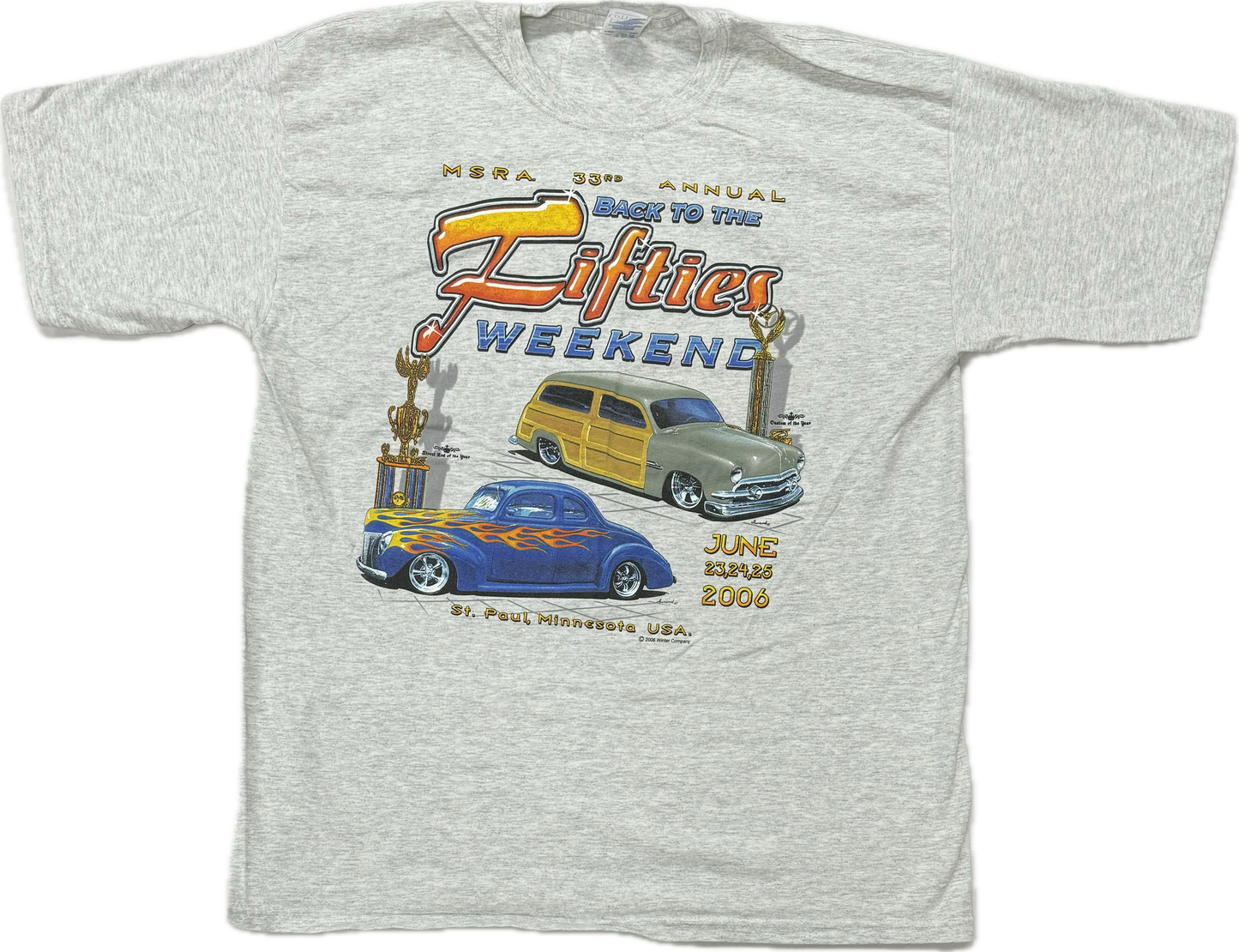 Vintage 2006 Back to the Fifties Minnesota Auto Car Show Tee(XL)