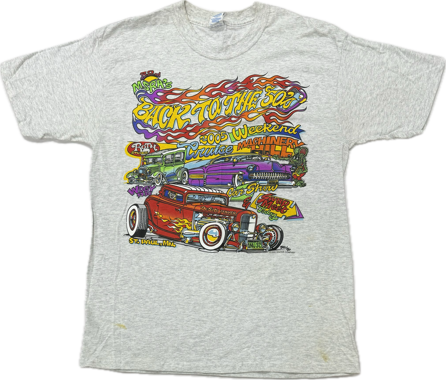 Vintage 2005 Back to the 50's Minnesota Auto Car Show Tee(Large)