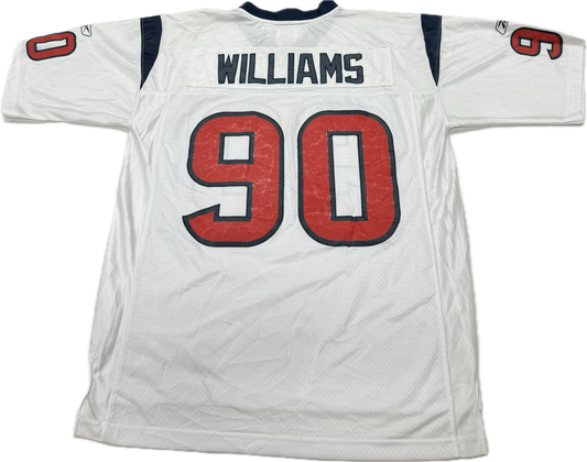 Vintage Houston Texans NFL Mario Williams White Football Jersey(Large)