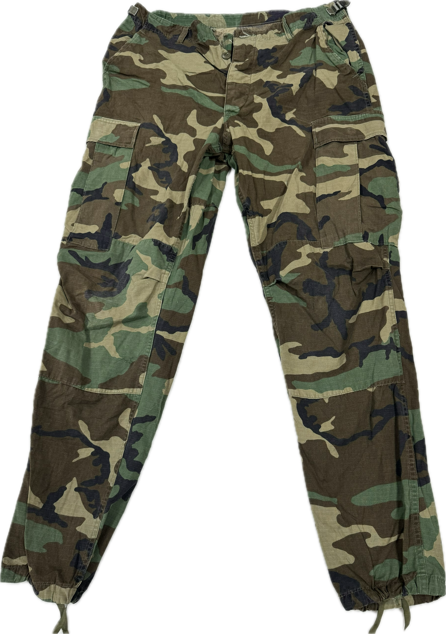 Vintage Camo Cargo Pants Adjustable Relaxed Fit(Medium)