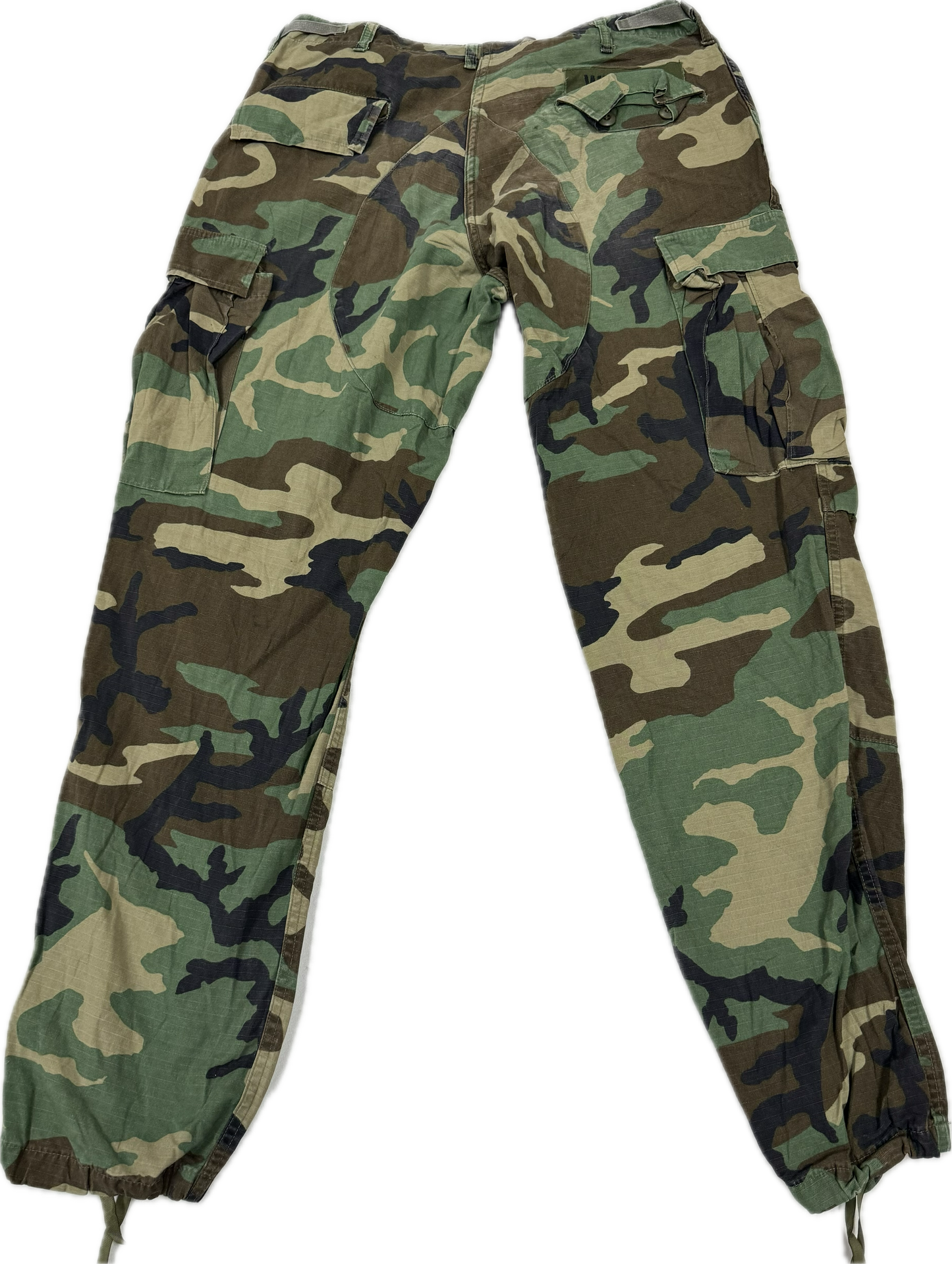 Vintage Camo Cargo Pants Adjustable Relaxed Fit(Medium)