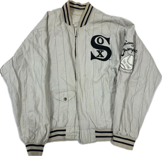 Vintage Chicago White Sox MLB Baseball Team Logo Reversible Varsity Jacket(Large)