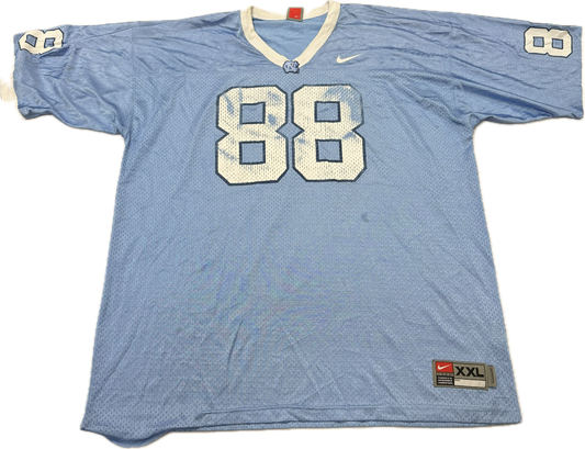 Vintage University of North Carolina NCAA College Football Blue Jersey(XXL)