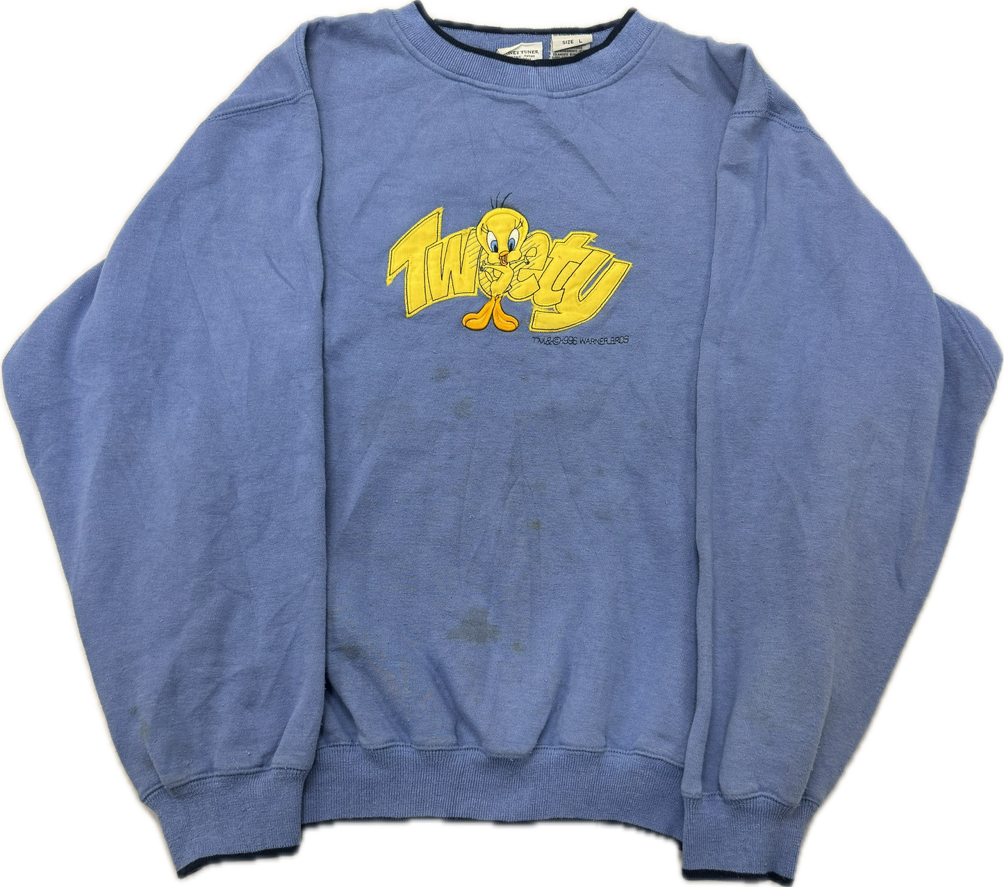 Vintage Looney Tunes Tweety Bird Crewneck Sweatshirt(Large)