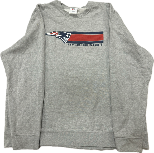 Vintage New England Patriots NFL Football Team Logo Crew Neck Sweatshirt(Large)