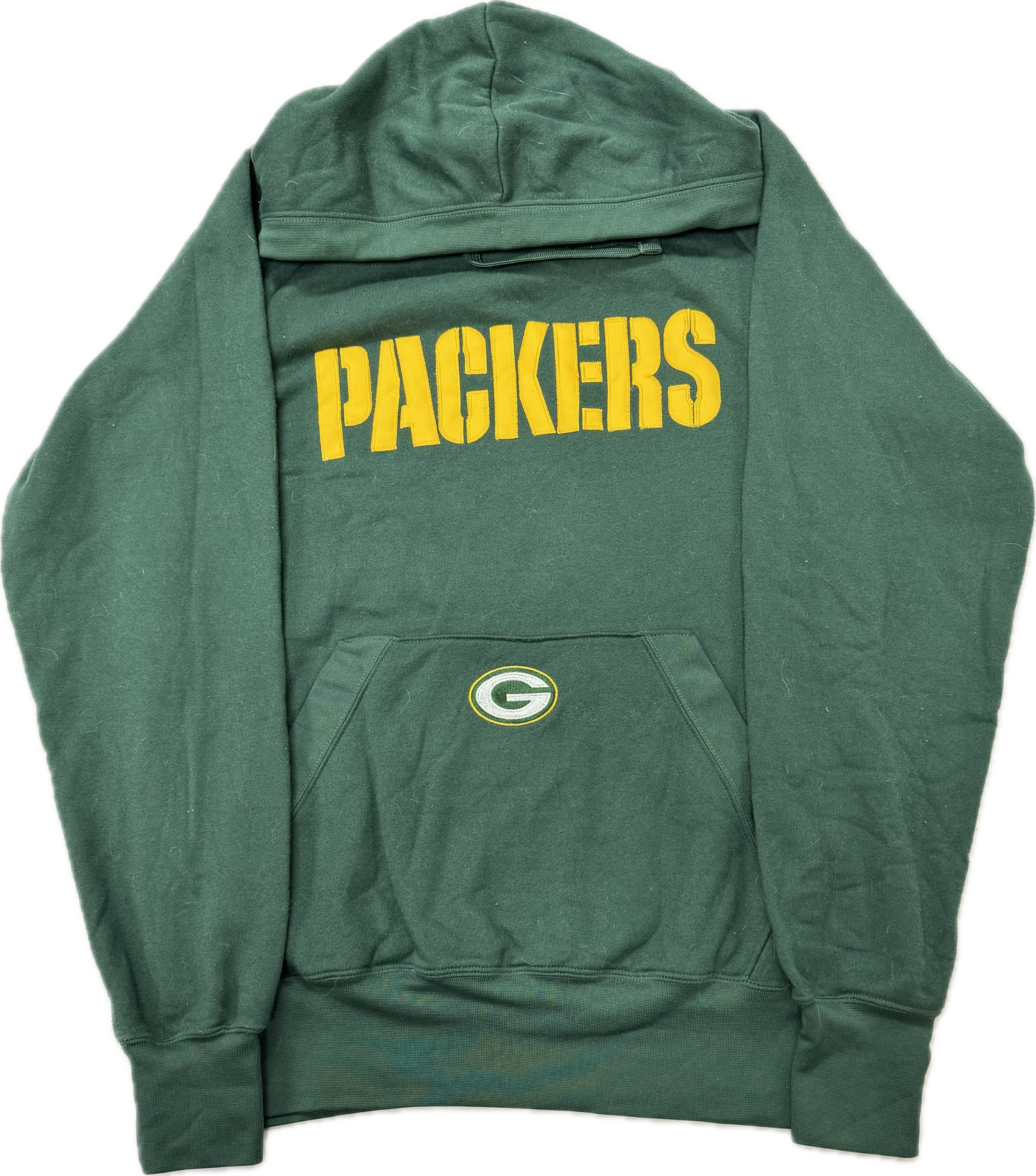 Vintage Green Bay Packers NFL Football Team Logo Hoooded Sweatshirt(Small)