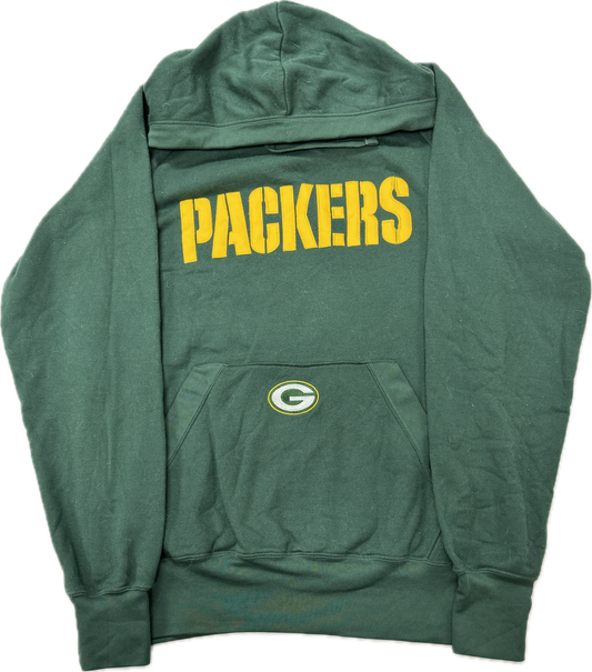 Vintage Green Bay Packers NFL Football Team Logo Hoooded Sweatshirt(Small)