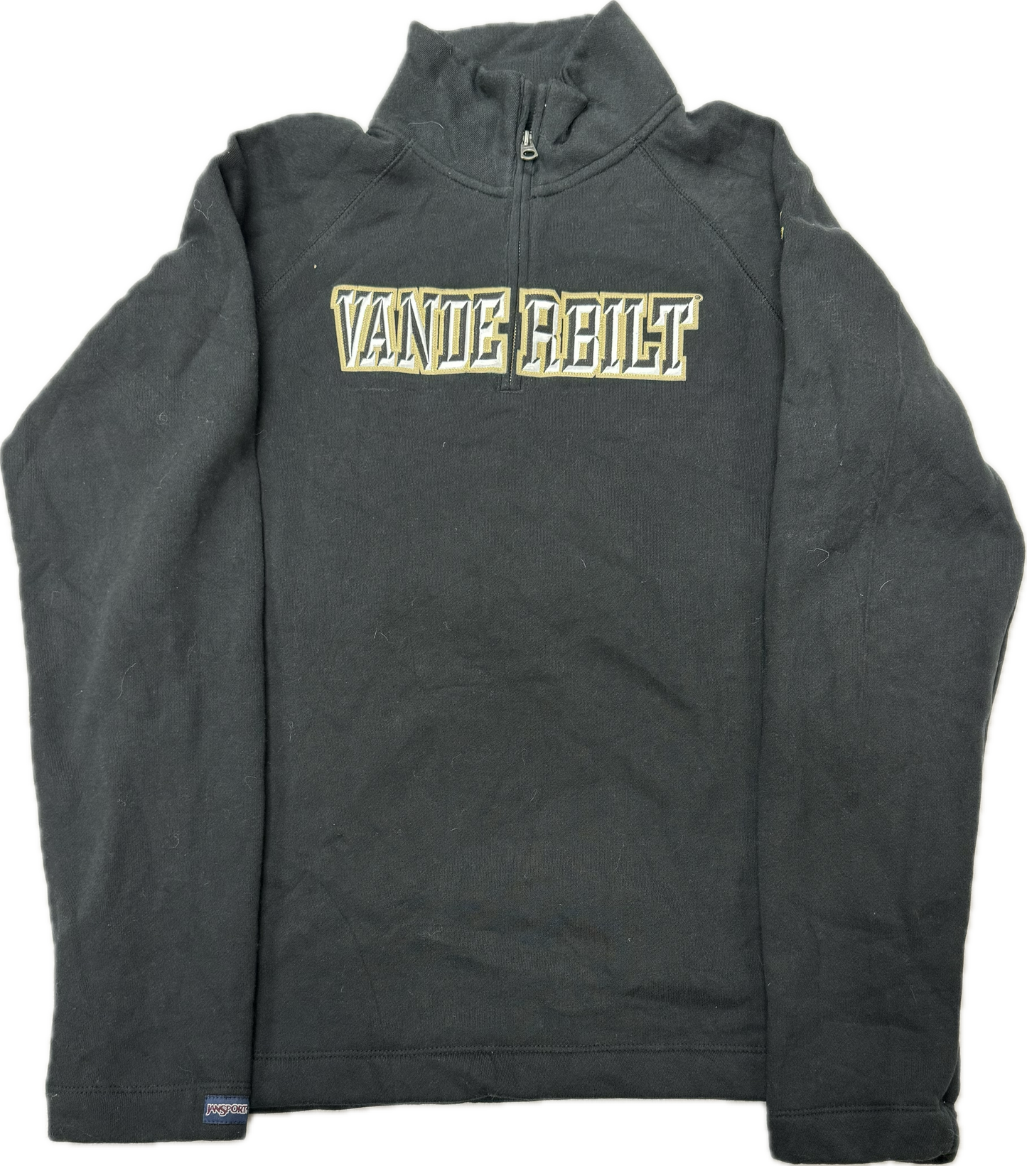 Vintage Vanderbilt University NCAA Team Logo Quarter Zip Sweatshirt(XL)