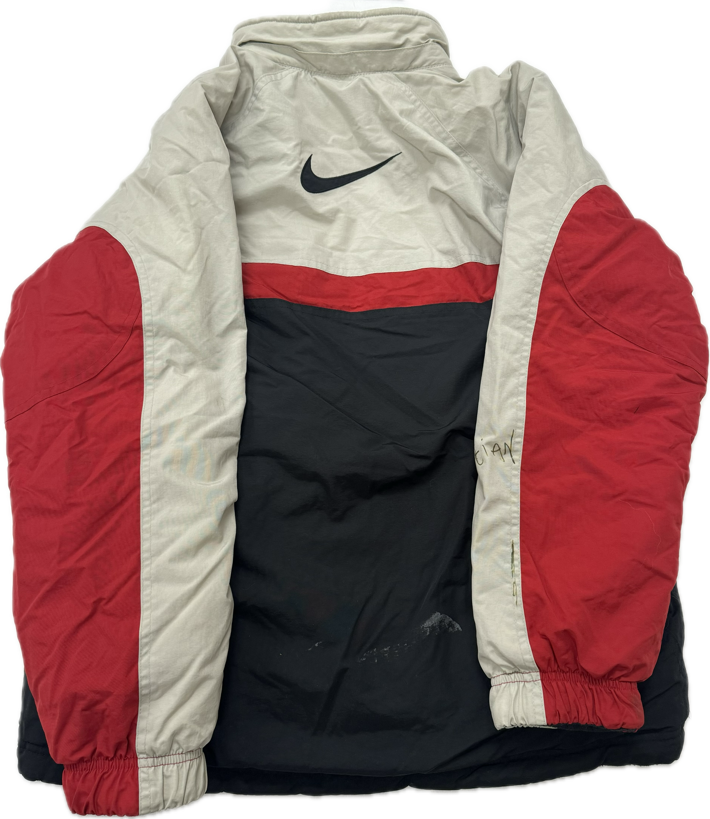 Vintage Nike Sportswear Logo Windbreaker/Fleece Reversible Zip Up Jacket(Large)