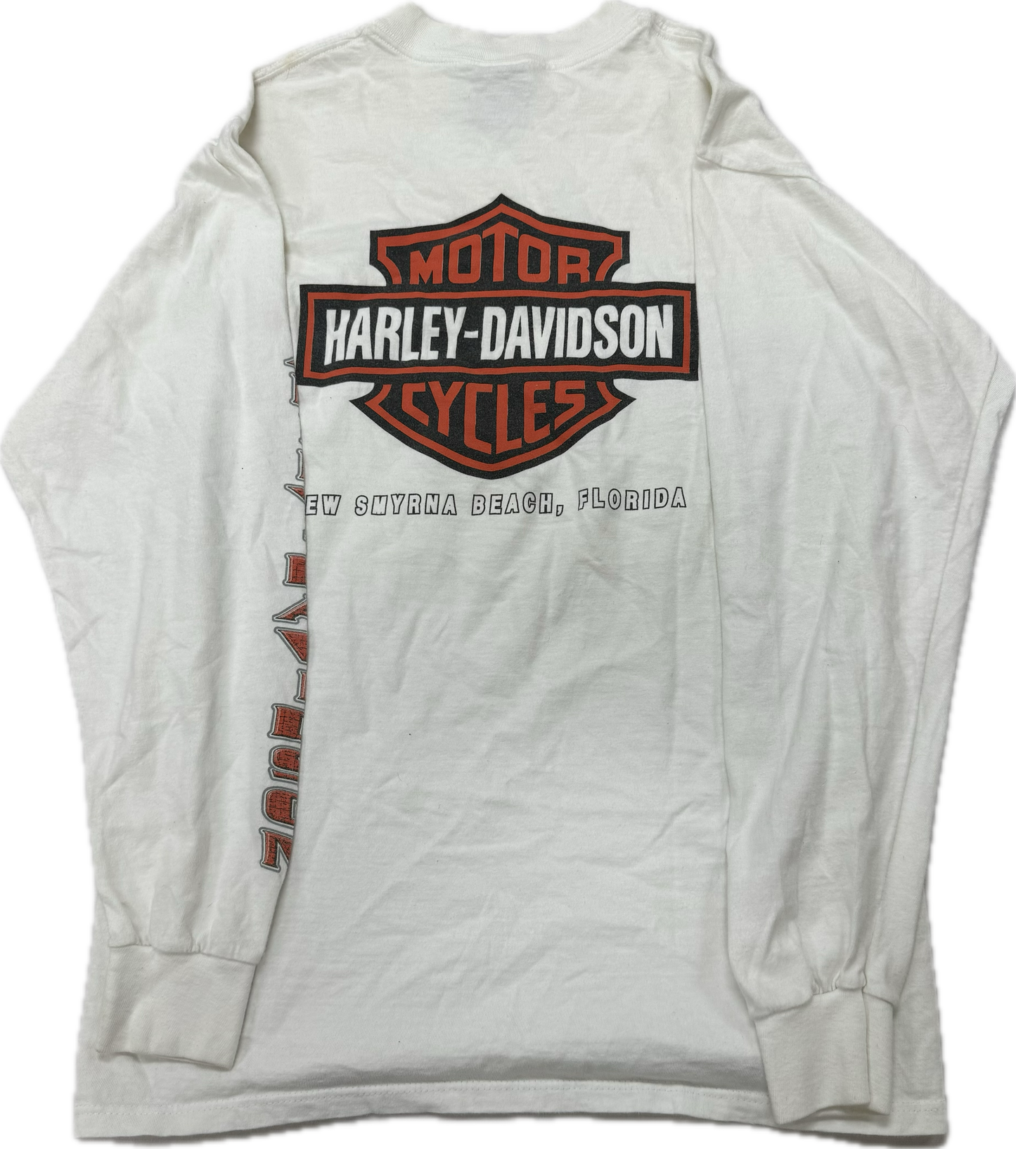 Vintage Harley Davidson Biker Logo Florida Longsleeve Tee(Medium)