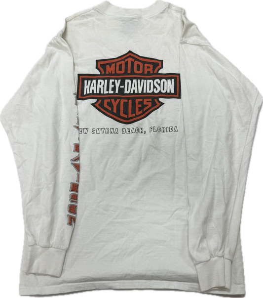 Vintage Harley Davidson Biker Logo Florida Longsleeve Tee(Medium)