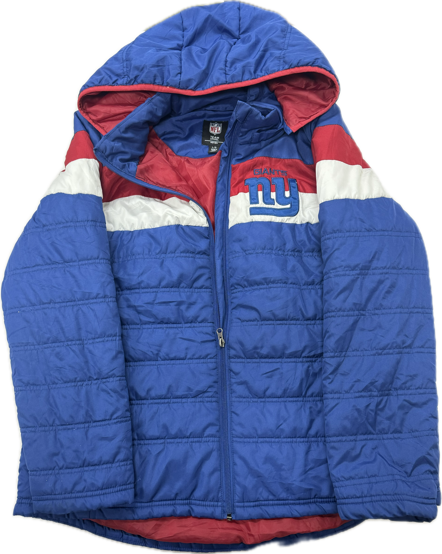 Vintage Sportswear NFL New York Giants Windbreaker/Puffer Zip Up Jacket(Large)