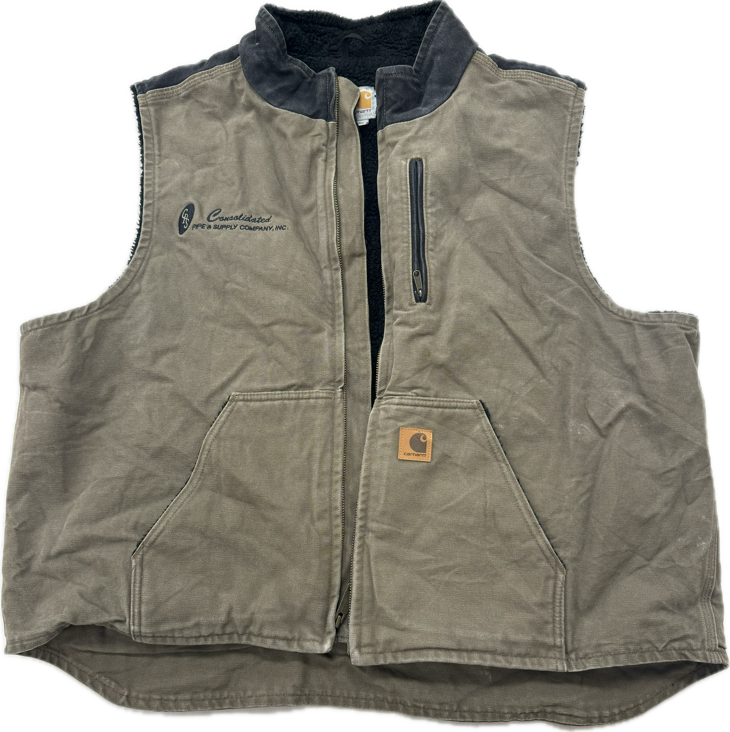 Vintage Carhartt Workwear Heavyweight Zip Up Vest(XXL)