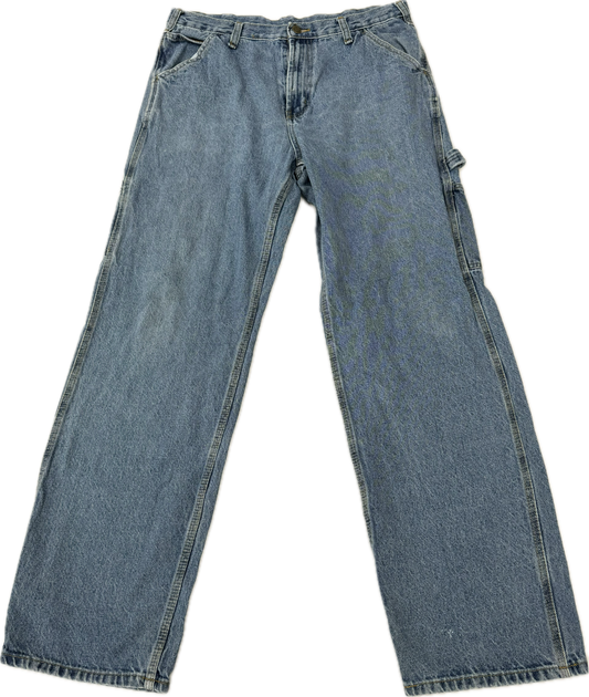 Vintage RK Brand Workwear Light Wash Denim Cargo Pants Jeans(34 x 34)