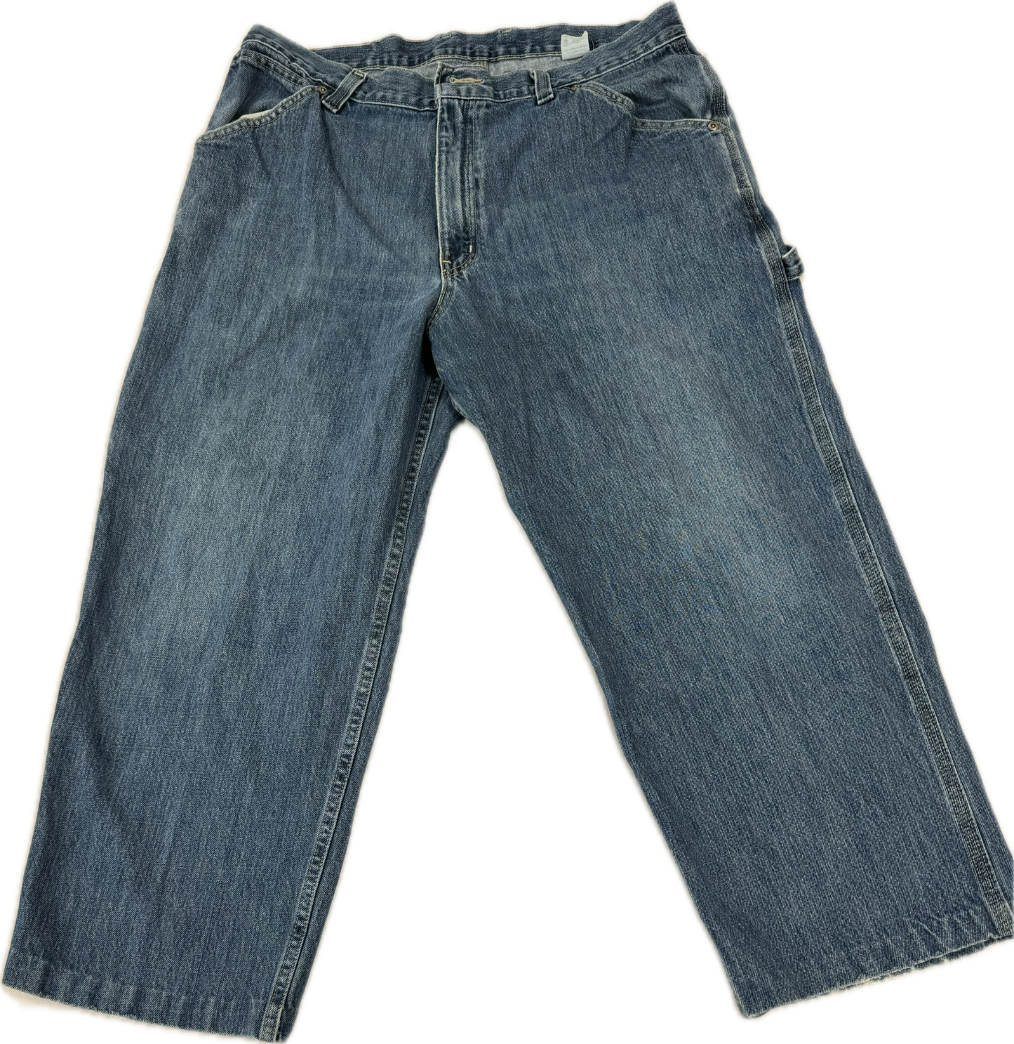 Vintage Workwear Light Wash Denim Cargo Pants Jeans(36 x 30)