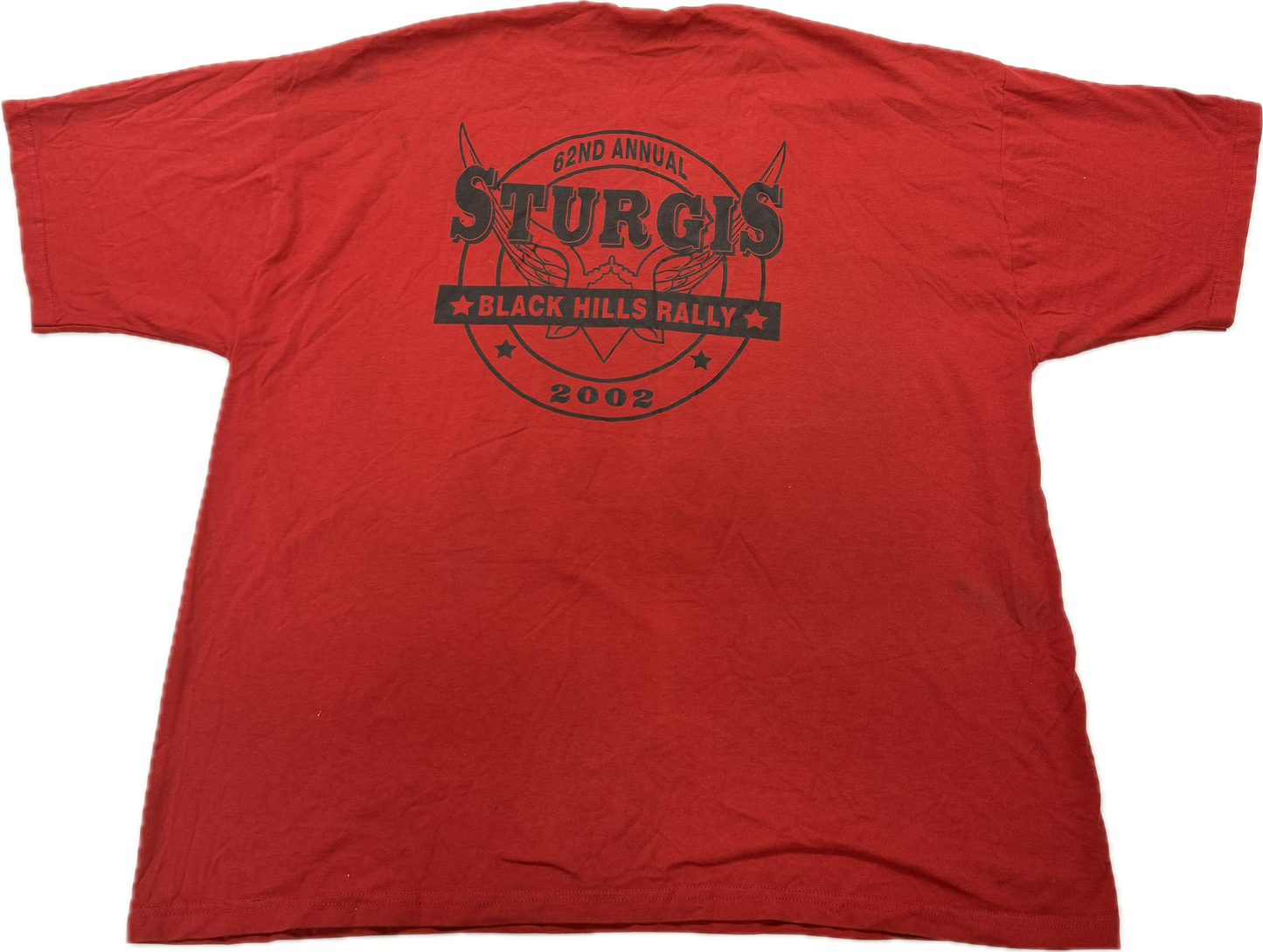 Vintage Sturgis Biker Logo Black Hills Rally 2002 Tee(XXL)