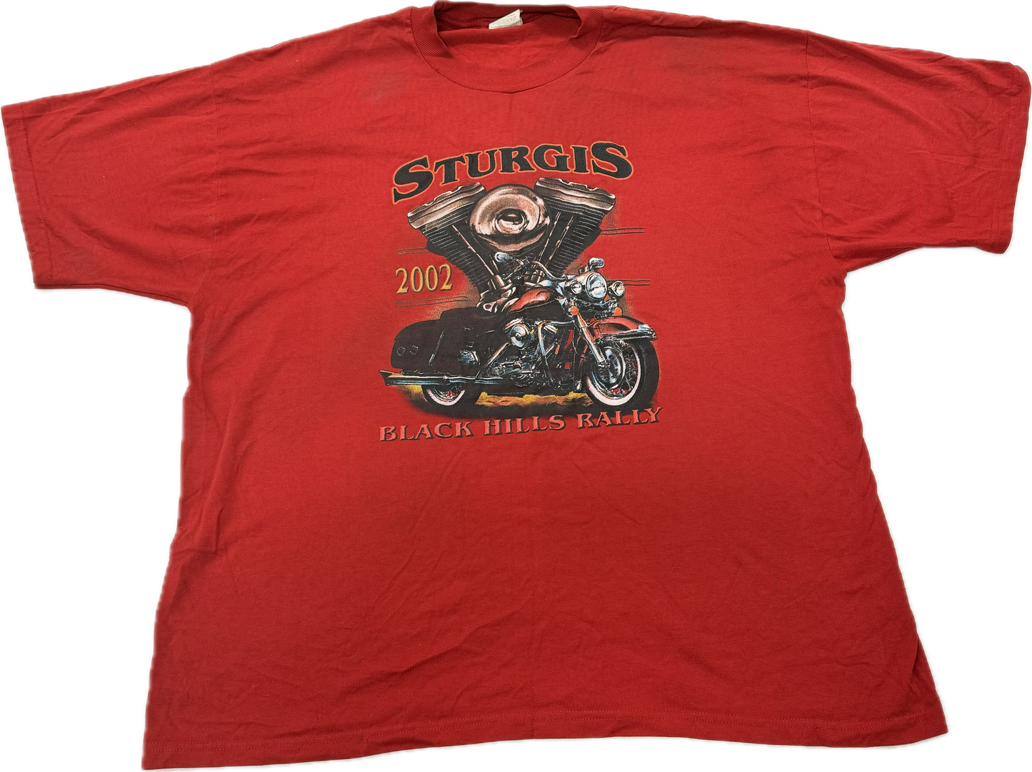 Vintage Sturgis Biker Logo Black Hills Rally 2002 Tee(XXL)