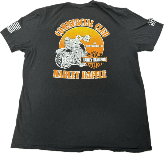 Vintage Harley Davidson Biker Logo Wisconsin Vacation Tee(XXL)