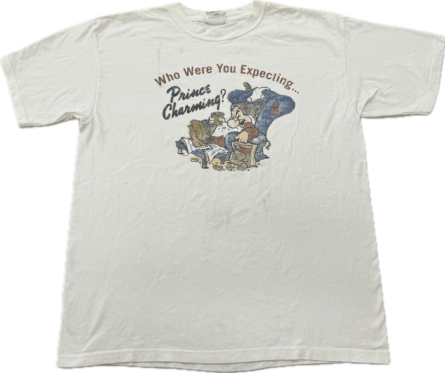 Vintage Disney Snow White Dwarfs Cartoon Tee Shirt(Large)