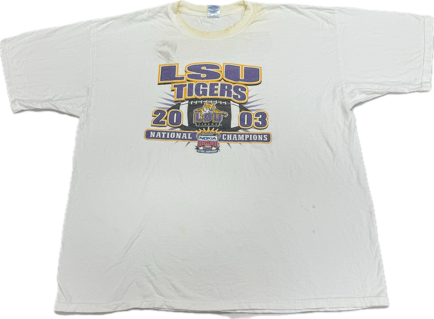 Vintage LSU Tigers NCAA Football 2003 National Championship Tee Shirt(XXL)