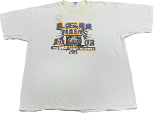 Vintage LSU Tigers NCAA Football 2003 National Championship Tee Shirt(XXL)