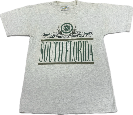 Vintage University of South Florida USF Shield Logo Tee Shirt(Medium)