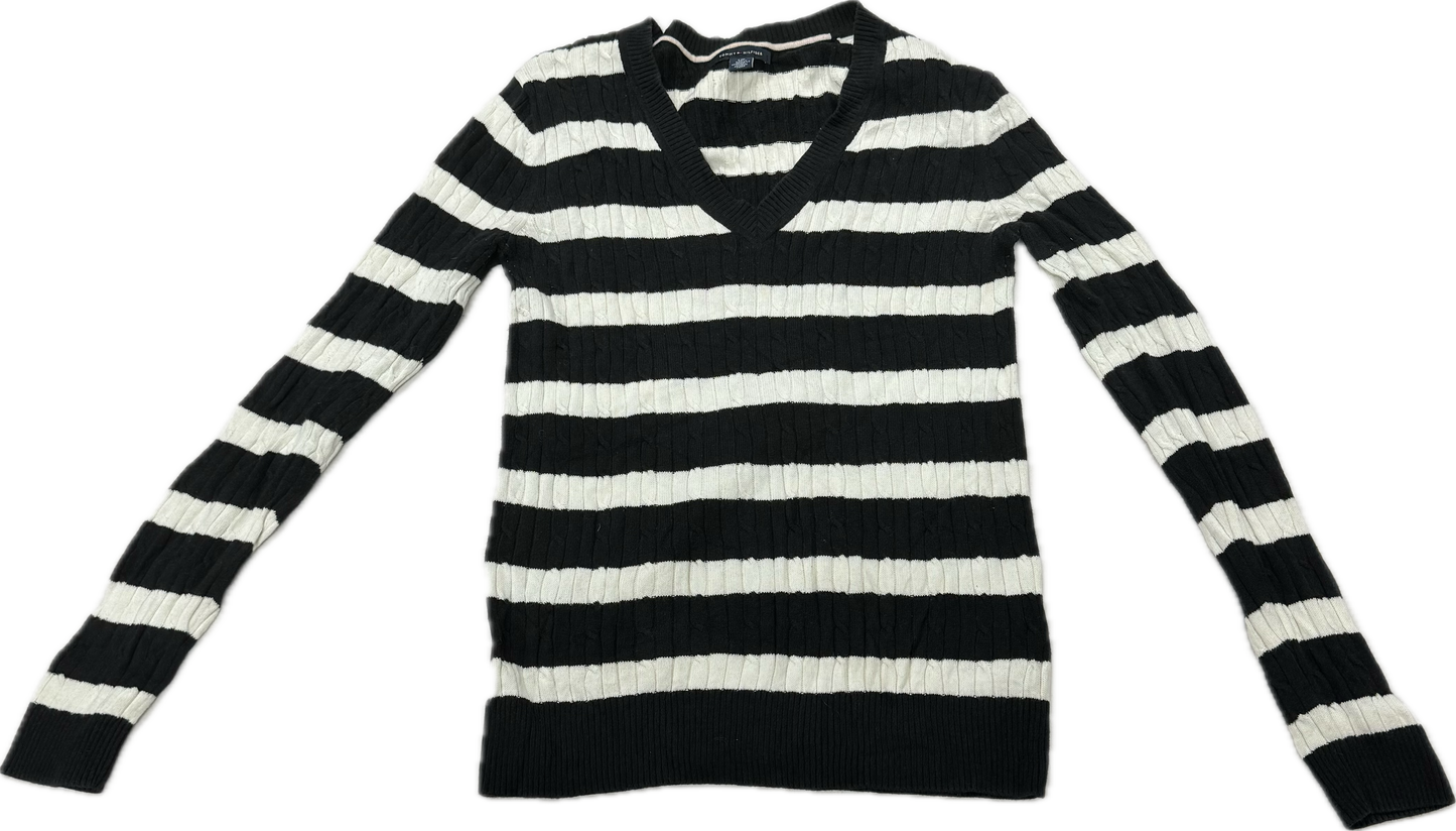 Vintage Tommy Hilfiger Knit Striped Crewneck Sweatshirt(Women's Small)