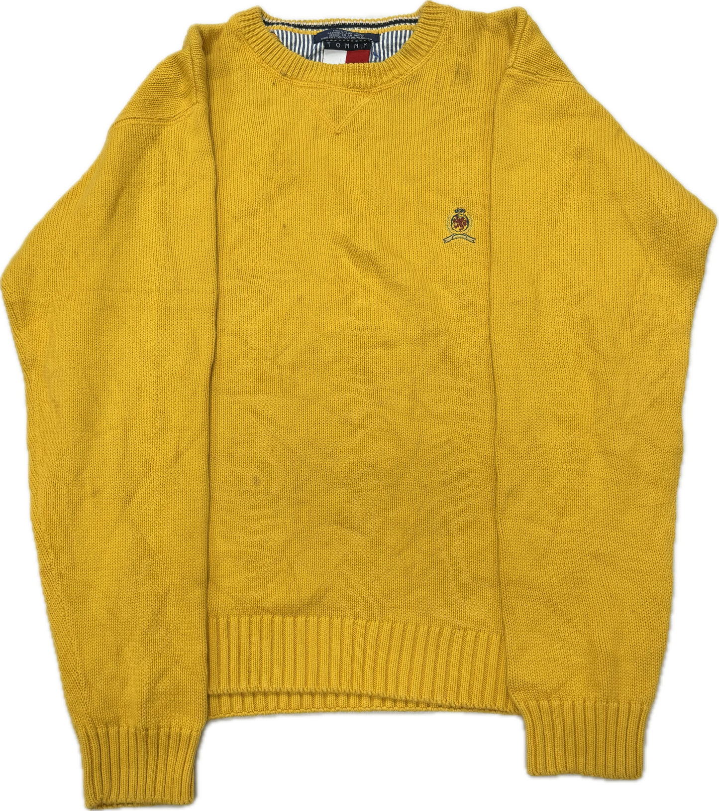 Vintage Tommy Hilfiger Logo Knit Crewneck Sweater(Medium)