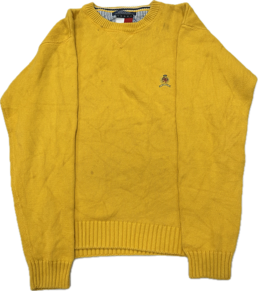 Vintage Tommy Hilfiger Logo Knit Crewneck Sweater(Medium)