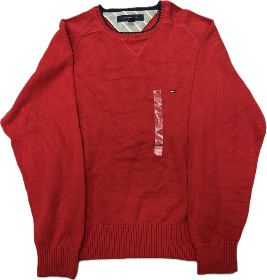 Vintage Tommy Hilfiger Logo Knit Crewneck Sweater(Medium)