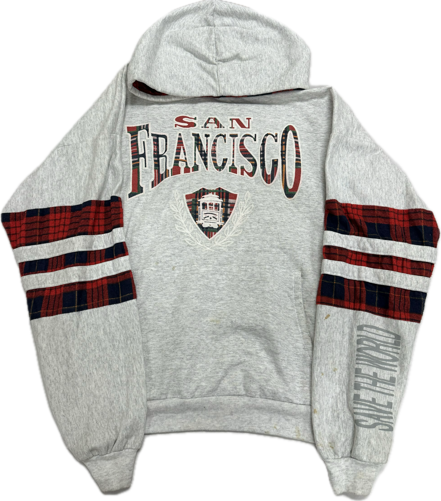 Vintage San Francisco University Shield Logo Hooded Sweatshirt(Large)