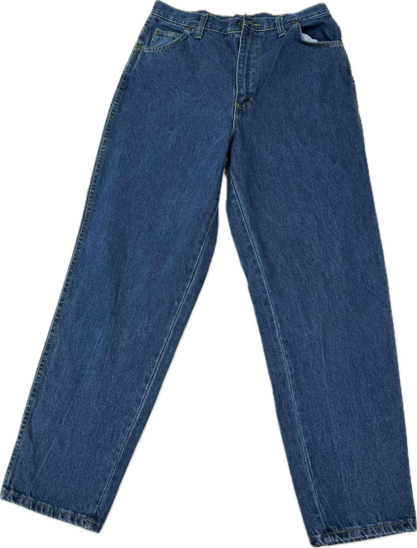 Vintage Straight Dark Wash Denim Pants Jeans(Youth 14-16)