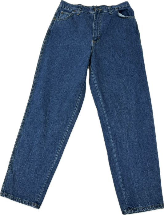 Vintage Straight Dark Wash Denim Pants Jeans(Youth 14-16)